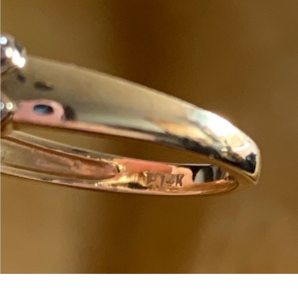 💚 14K EMERALD & WHITE SAPPHIRE RING 💚 - Picture 5 of 7